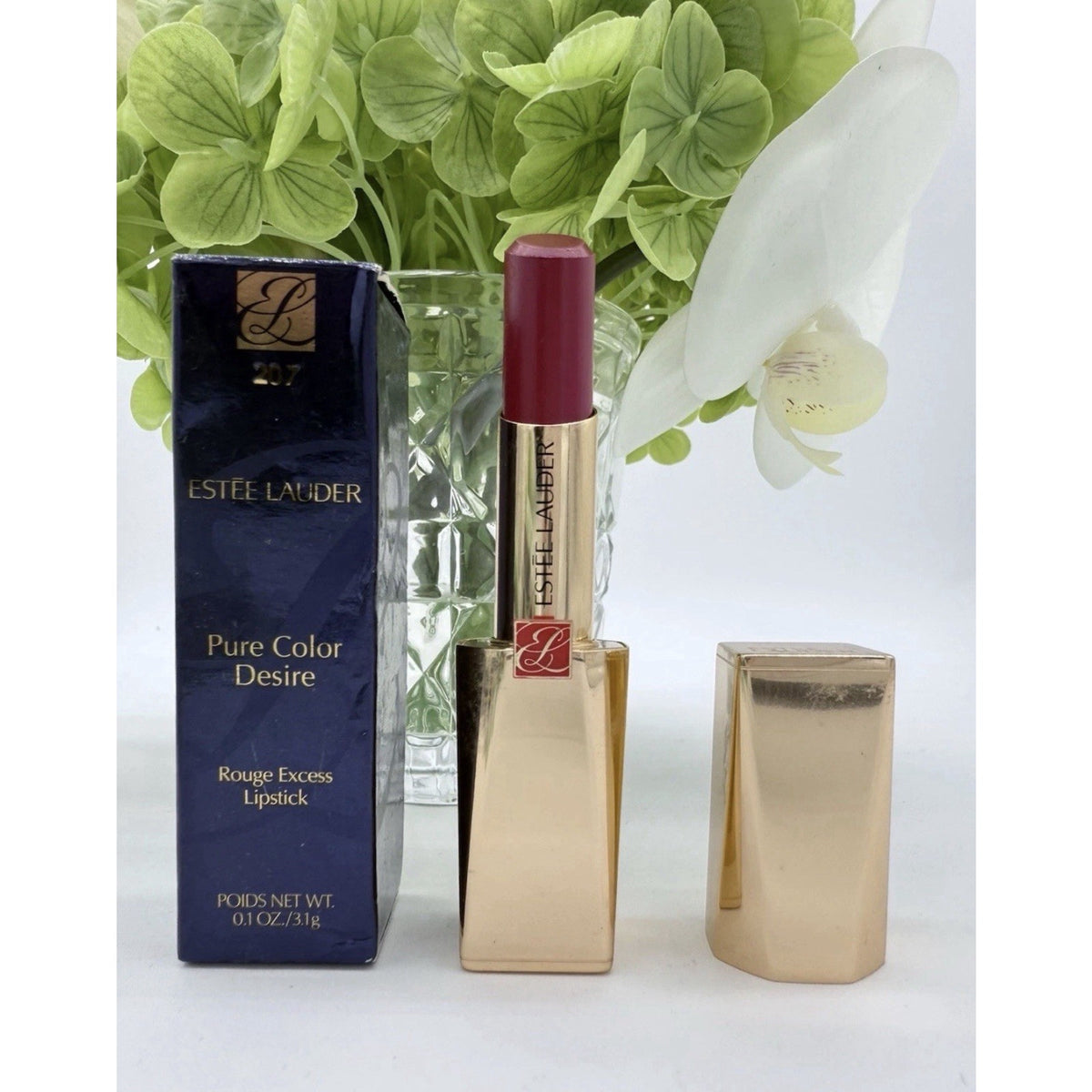 Estee Lauder Lipstick 207 Warning Pure Color Desire 3g / 0.1 oz New