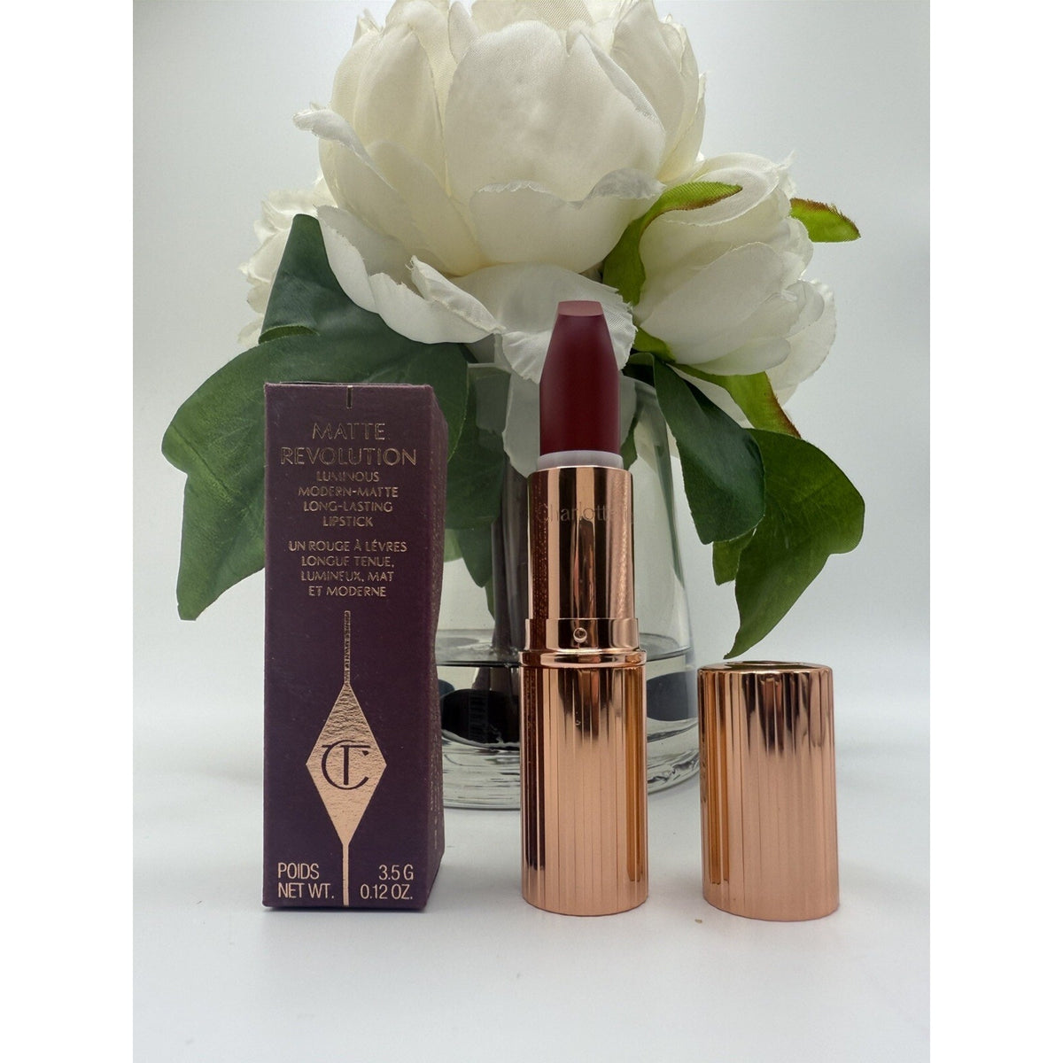 Charlotte Tilbury Matte Revolution Luminous Matte Lipstick Red Carpet Red 0.12oz