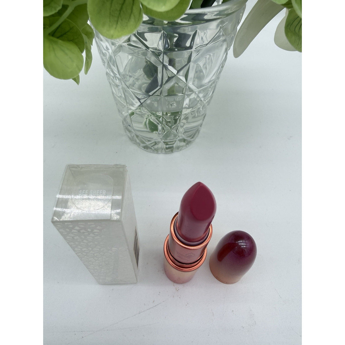 MAC Cosmetics LUSTRE LIPSTICK 520 See Sheer 0.10oz Limited Edition Case