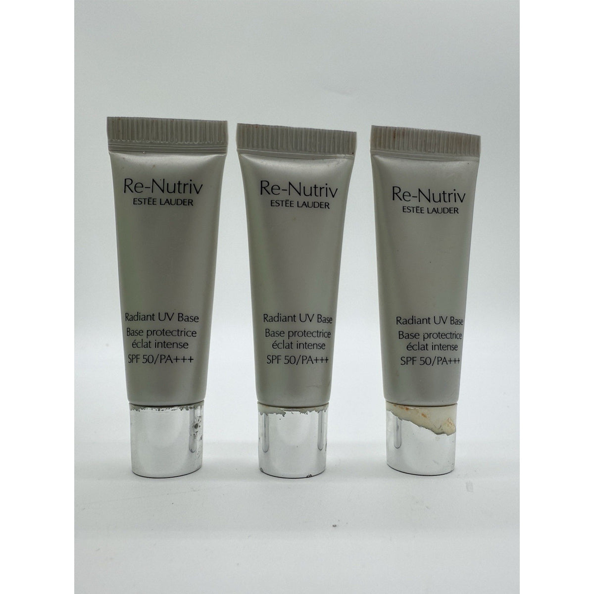 Lot Of 3 Estee Lauder Re-Nutriv Radiant UV Base SPF50 .34Oz. / 10ml = Full Size