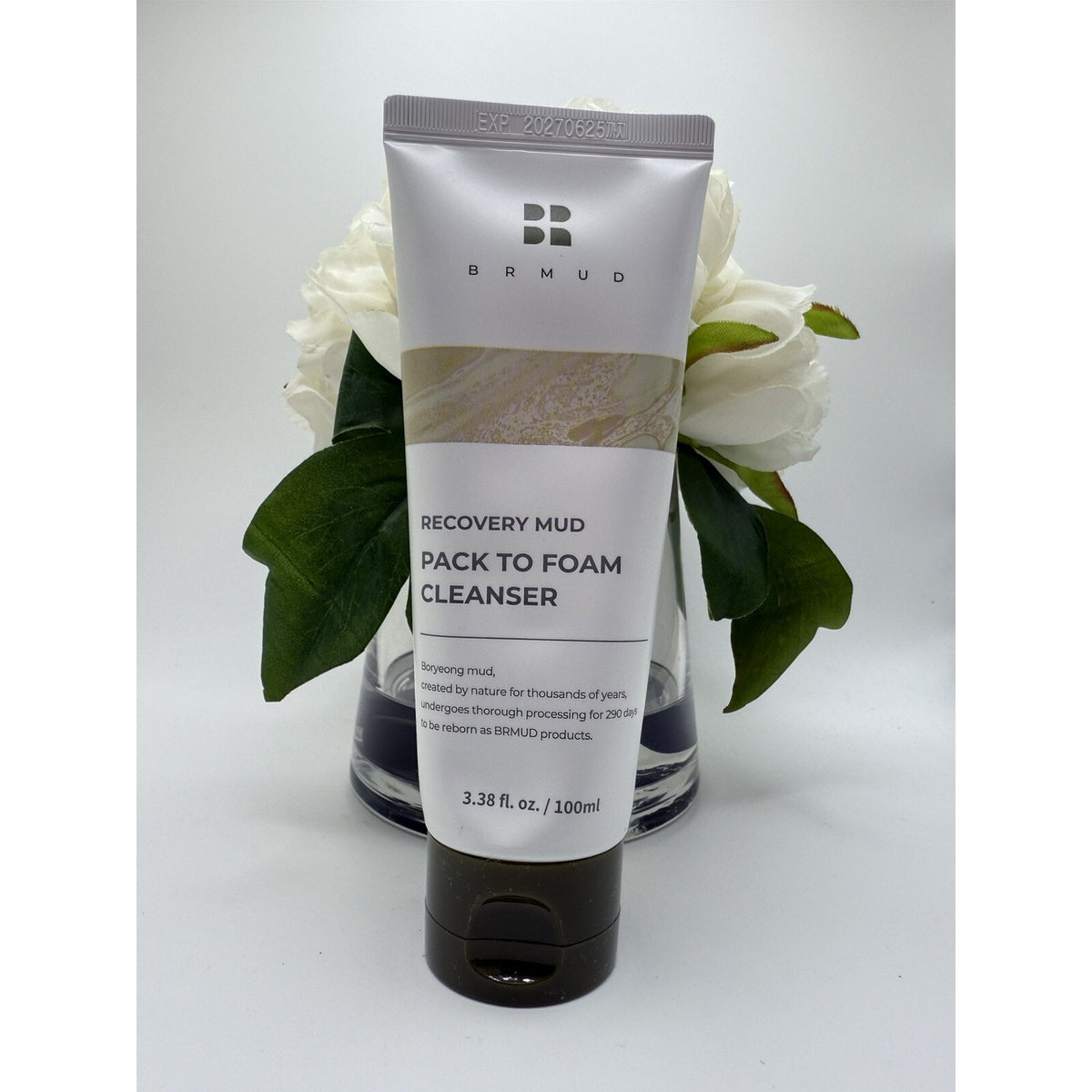 BRMUD Recovery Mud Pack To Foam Cleanser 3.38oz / 100ml Exp 06/27