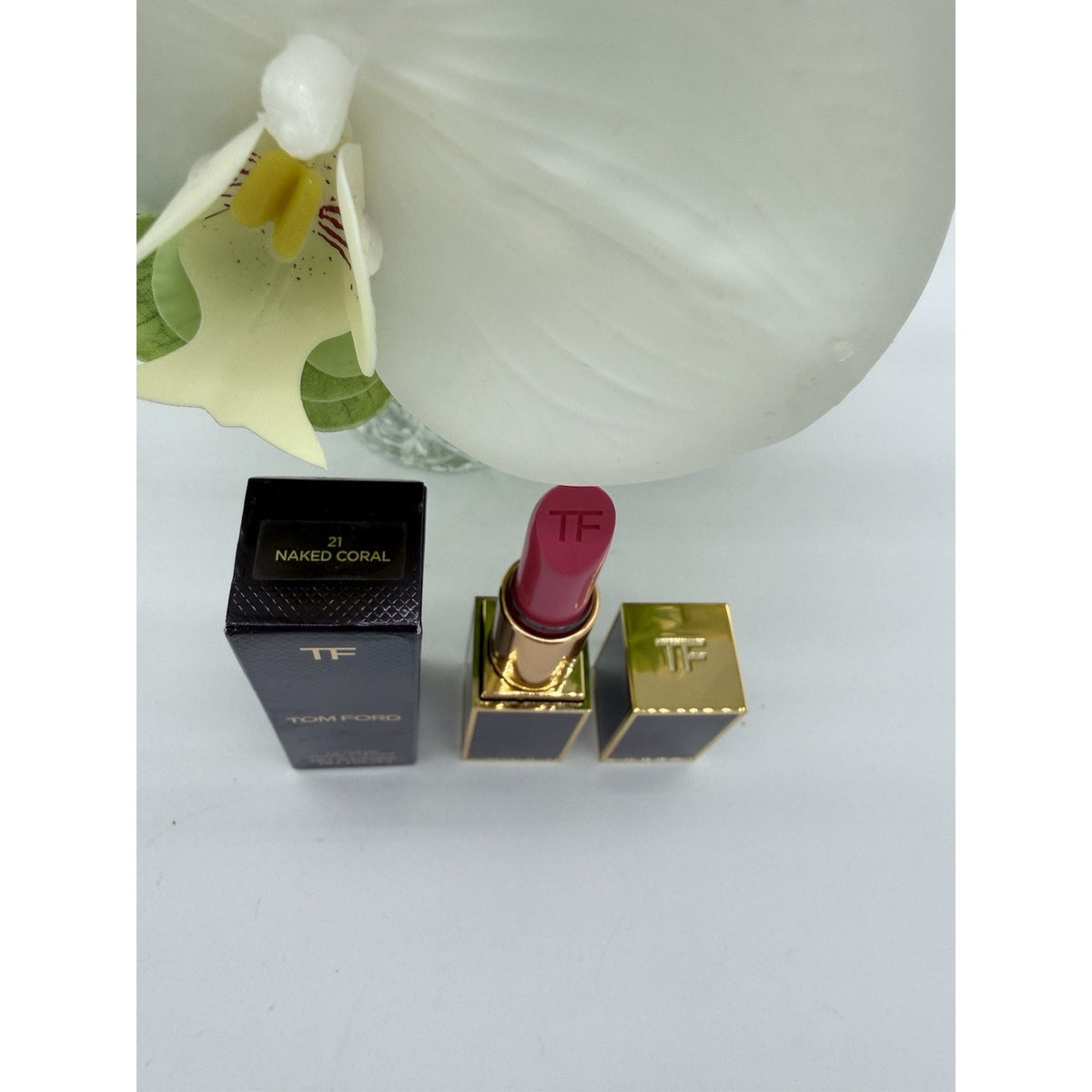 Tom Ford Lip Color 21 NAKED CORAL 0.1oz/3g Full Size NEW IN BOX