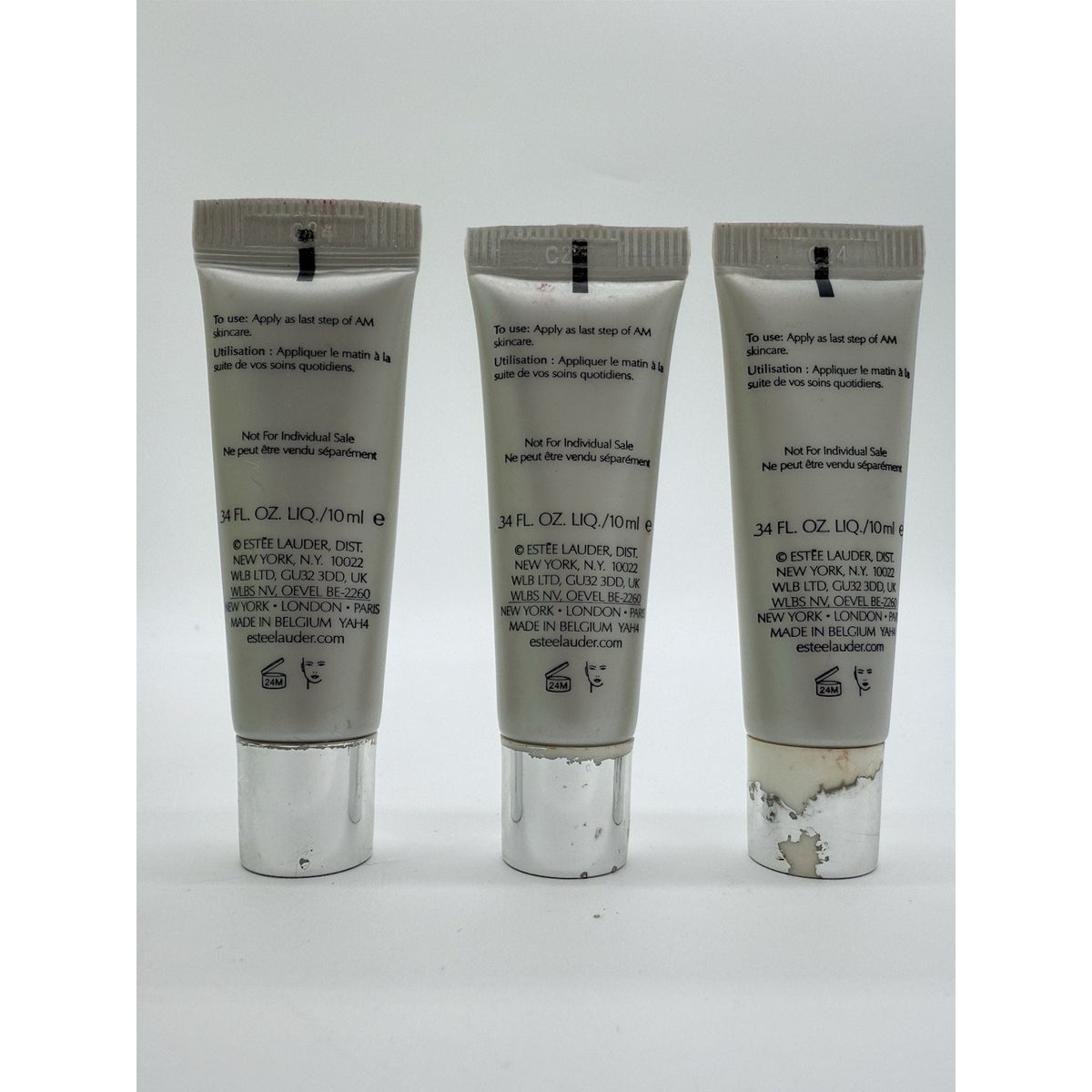 Lot Of 3 Estee Lauder Re-Nutriv Radiant UV Base SPF50 .34Oz. / 10ml = Full Size