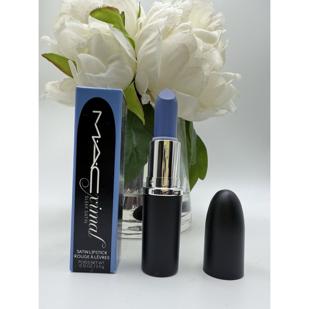 Mac Ximal Sleek Satin Lipstick 823 TILTED DENIM - Full Size 3.5 g / 0.12 Oz