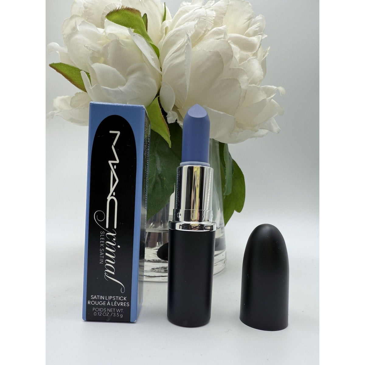 Mac Ximal Sleek Satin Lipstick 823 TILTED DENIM - Full Size 3.5 g / 0.12 Oz