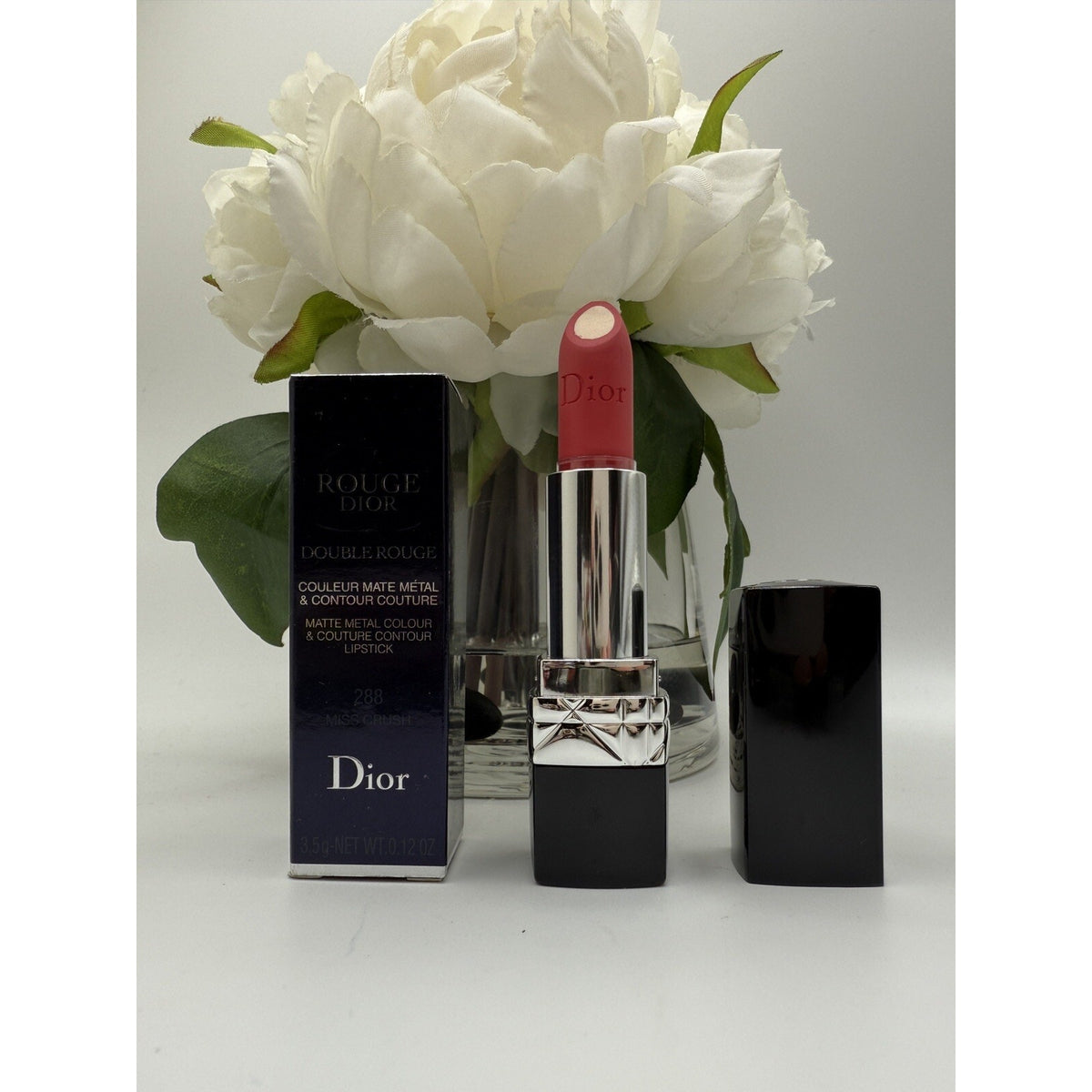 CHRISTIAN DIOR ROUGE DIOR DOUBLE MATTE LIPSTICK # 288 MISS CRUSH 3.5g / .12oz