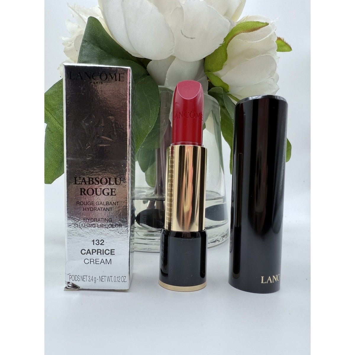 Lancome L'Absolu Rouge Hydrating Shaping Lipcolor 132 Caprice Cream 3.4g / .12oz