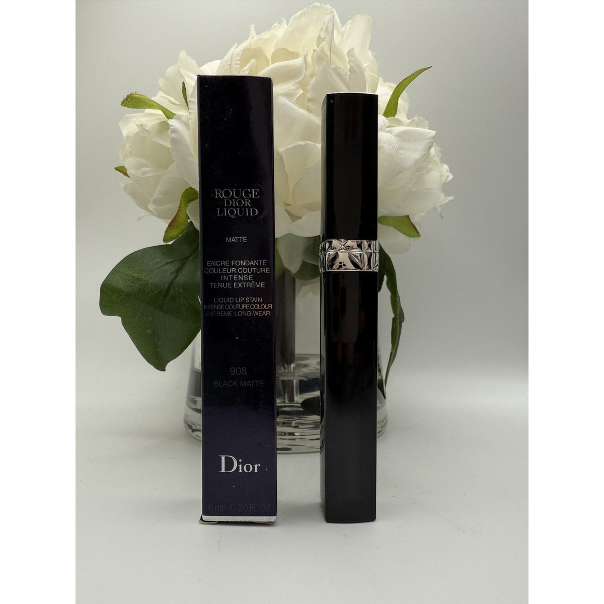 Christian Dior Rouge Dior Liquid Lip Stain 908 Matte Black Full Size