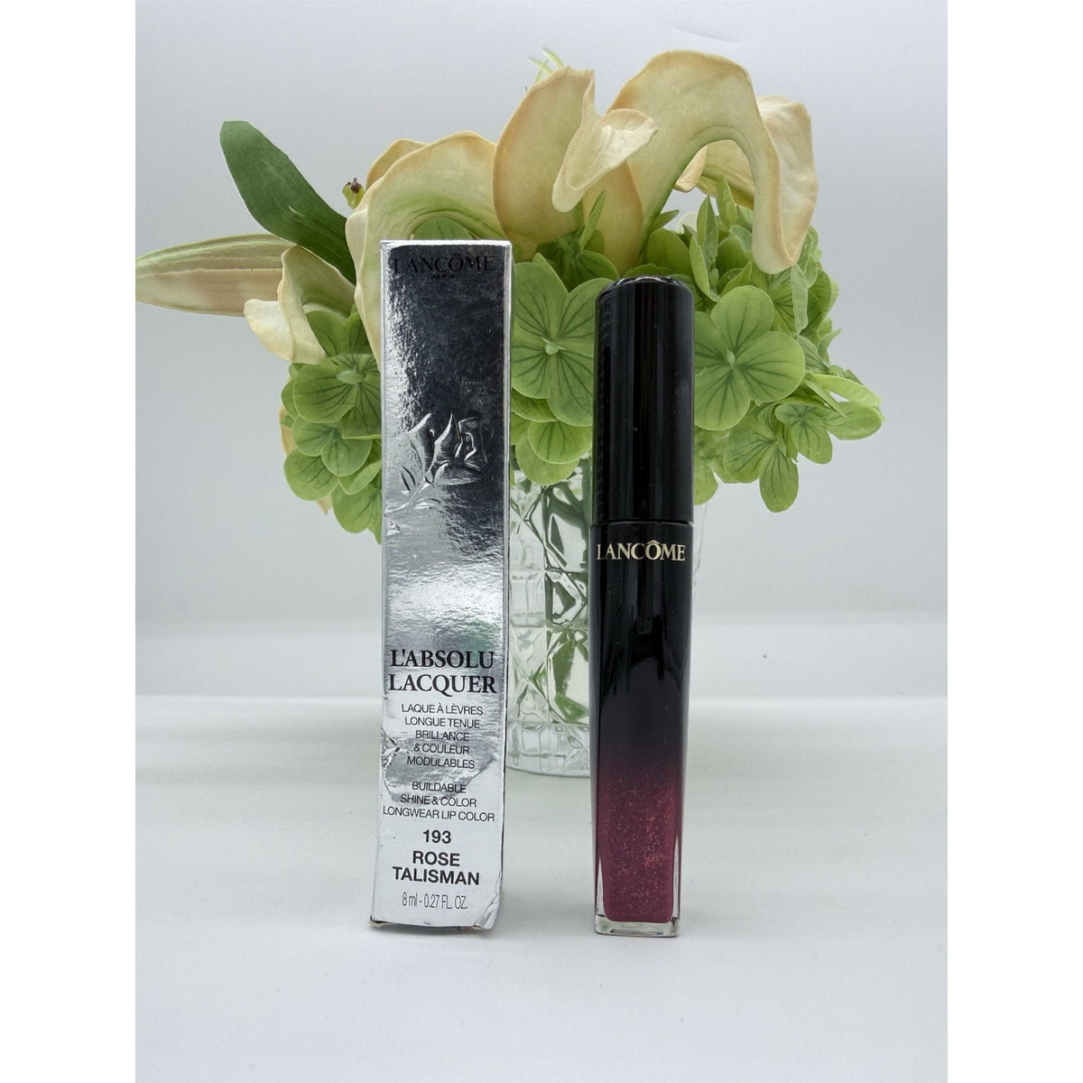 Lancome L'absolu Lacquer Shine & Color Longwear Lip Color 193 Rose Talisman 8ml
