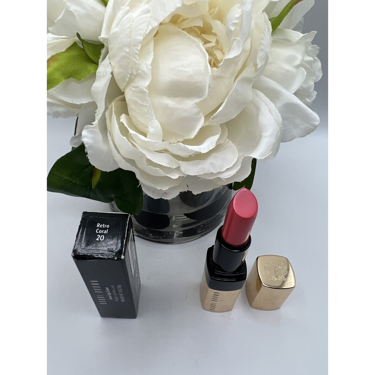 Bobbi Brown Luxe Lip Color RETRO CORAL 20 Full Size 3.5g / 0.12 oz