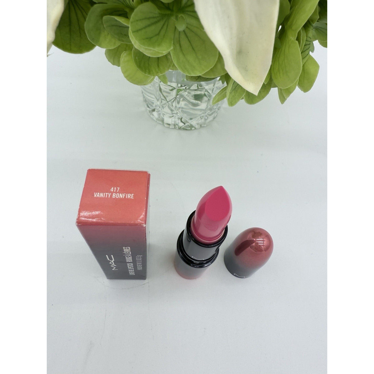MAC Love Me Lipstick Vanity Bonfire 417 New in Box 0.1oz / 3g