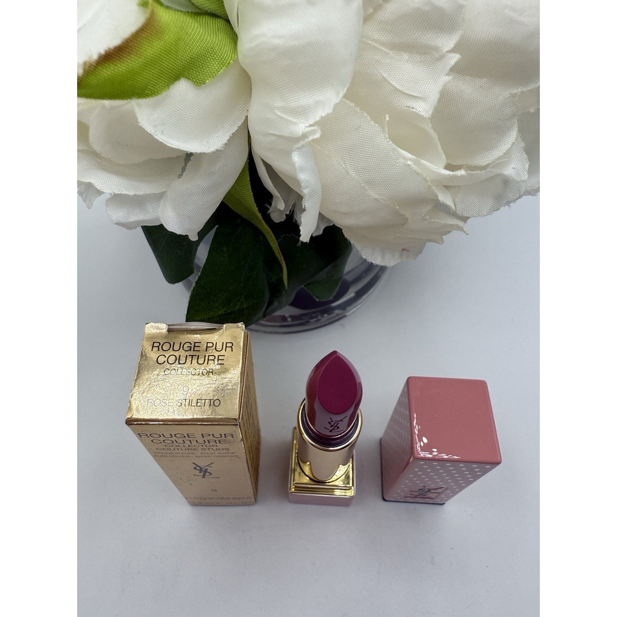 Yves Saint Laurent Rouge Pur Couture Lipstick 9 ROSE STILETTO - 0.13 Oz / 3.8 g