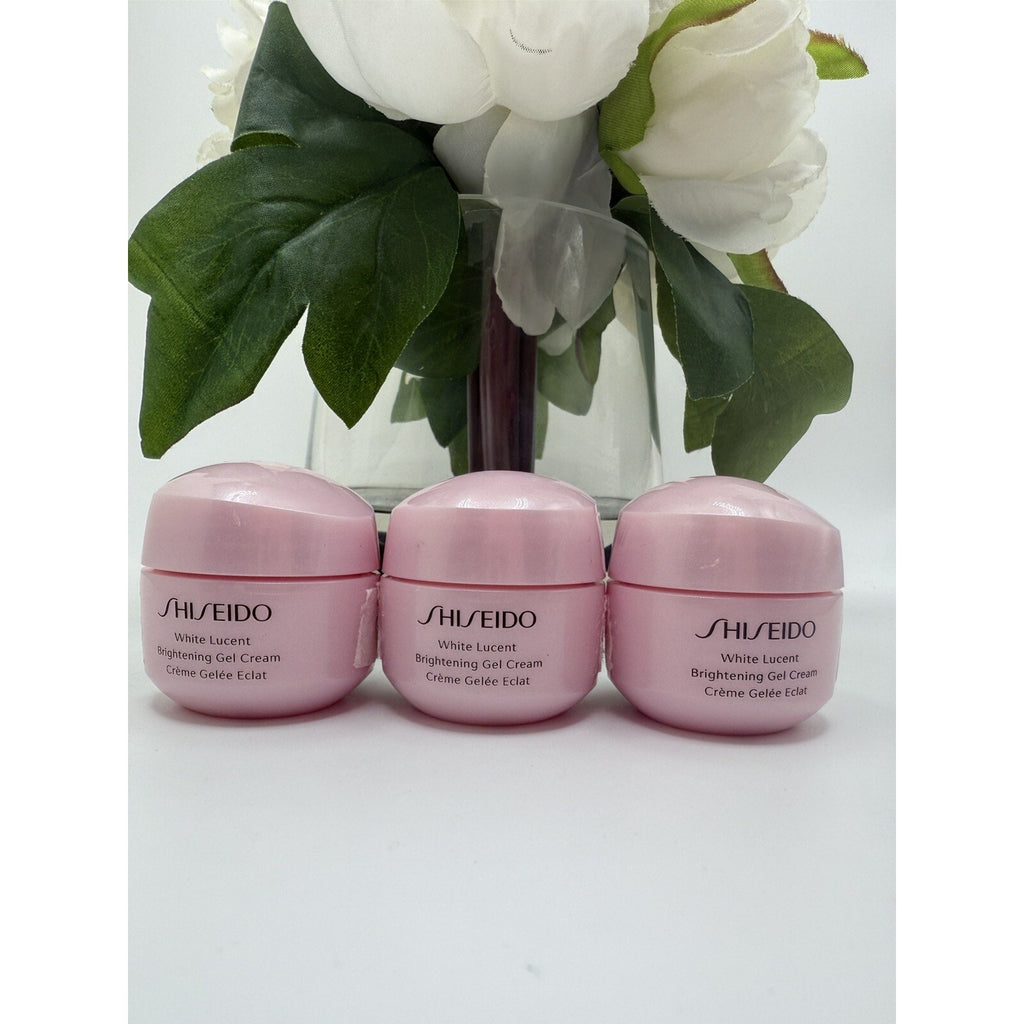 3 Shiseido White Lucent Brightening Gel Cream Travel Size 15ml / 0.53oz Each