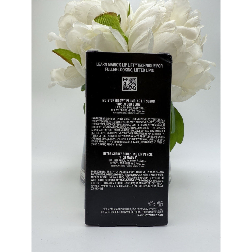 MAKEUP BY MARIO Plumping Lip Serum Rosewood Glow & Lip Pncil Rich Mauve Mini