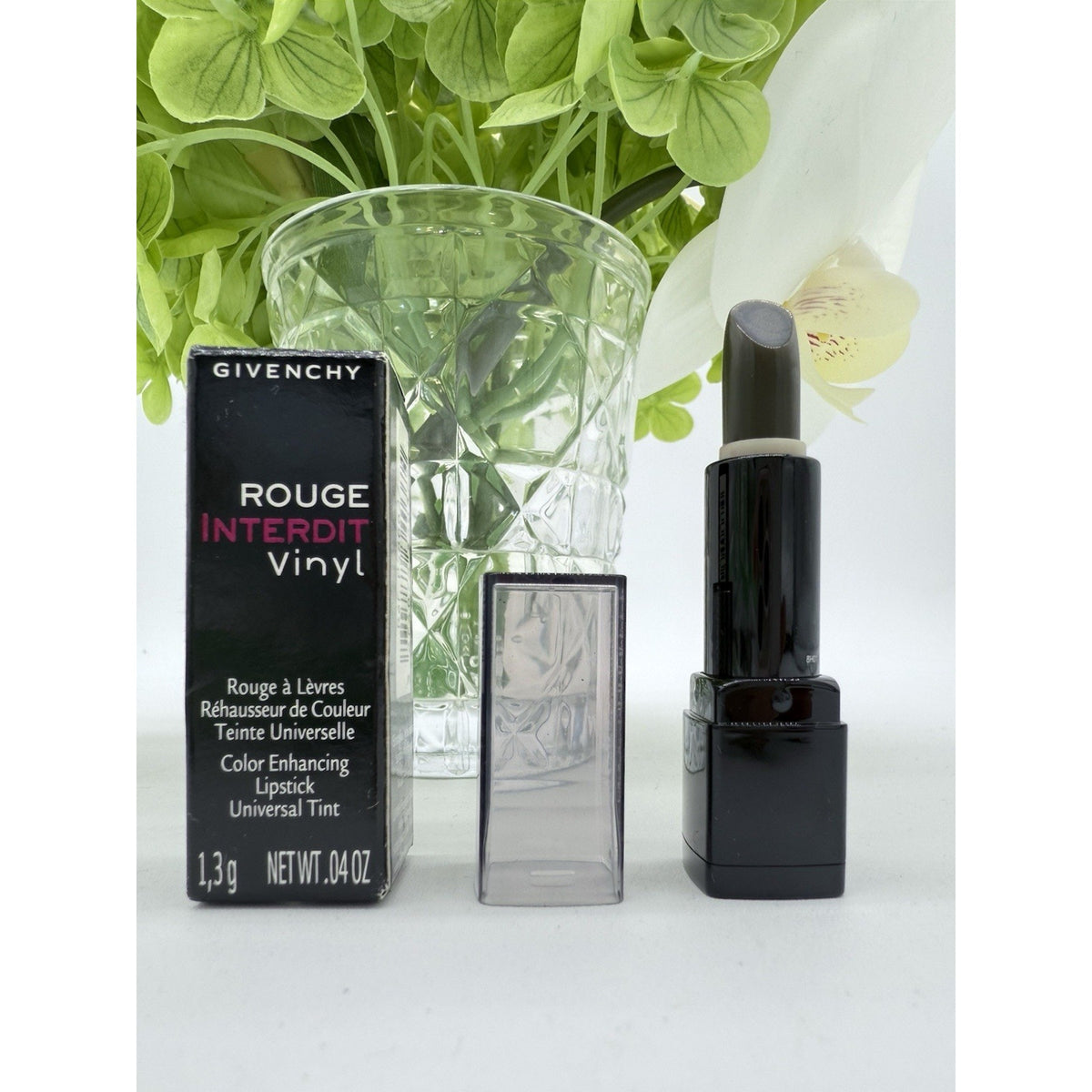 GIVENCHY GLOSS INTERDIT VINYL LIPSTICK 16 NOIR Revelateur 0.08 oz Mini Size