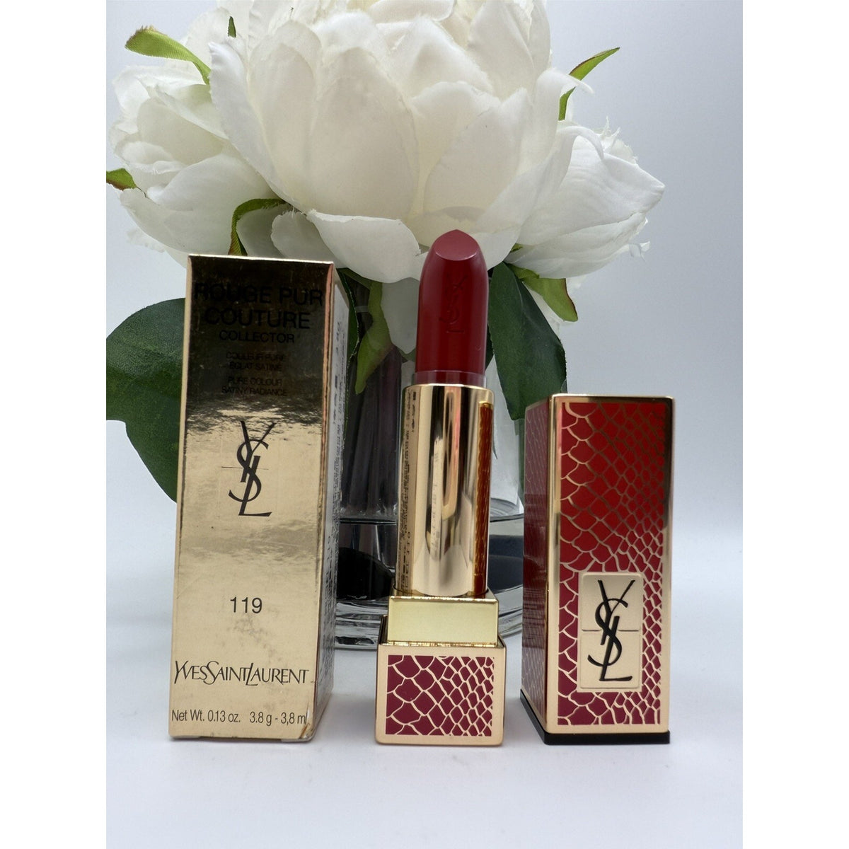 Yves Saint Laurent YSL Rouge Pur Couture Lipstick 119 Light Me Red New in Box
