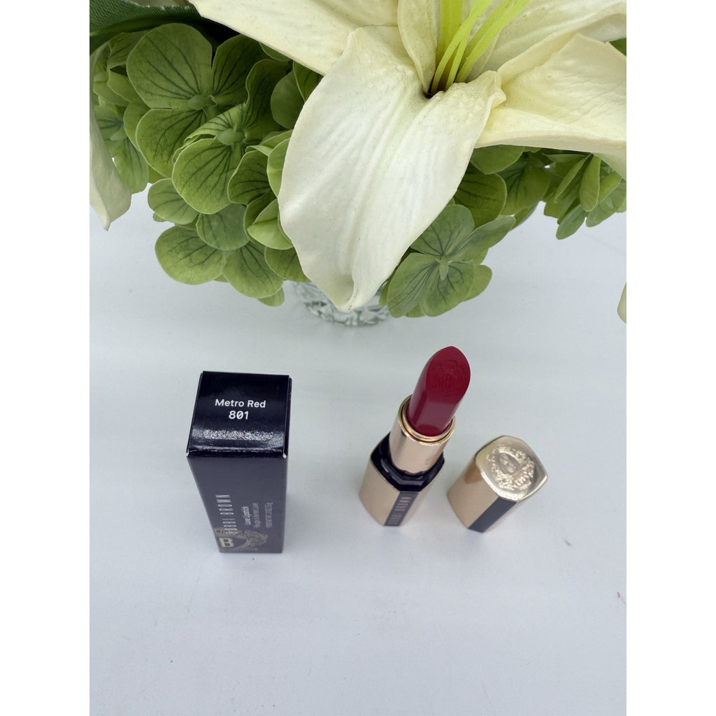 Bobbi Brown Luxe Lipstick Metro Red 801 Full Size .12oz / 3.5g