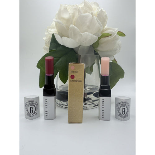 Bobbi Brown a tint of glam extra lip tint set Bare Pink & Bare Raspberry Full Sz