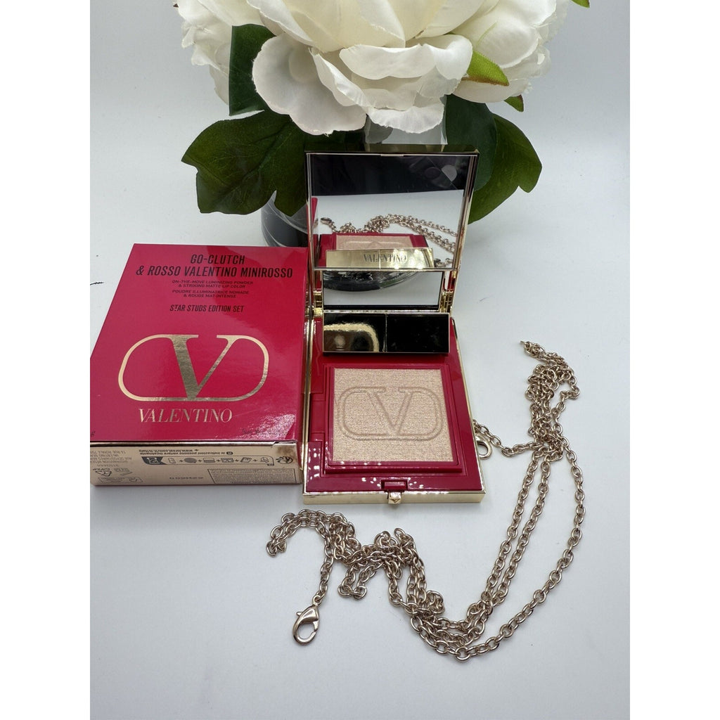Valentino Star Studs Edition Set Go Clutch Luminizing Powder 111 & Lipstick 111A