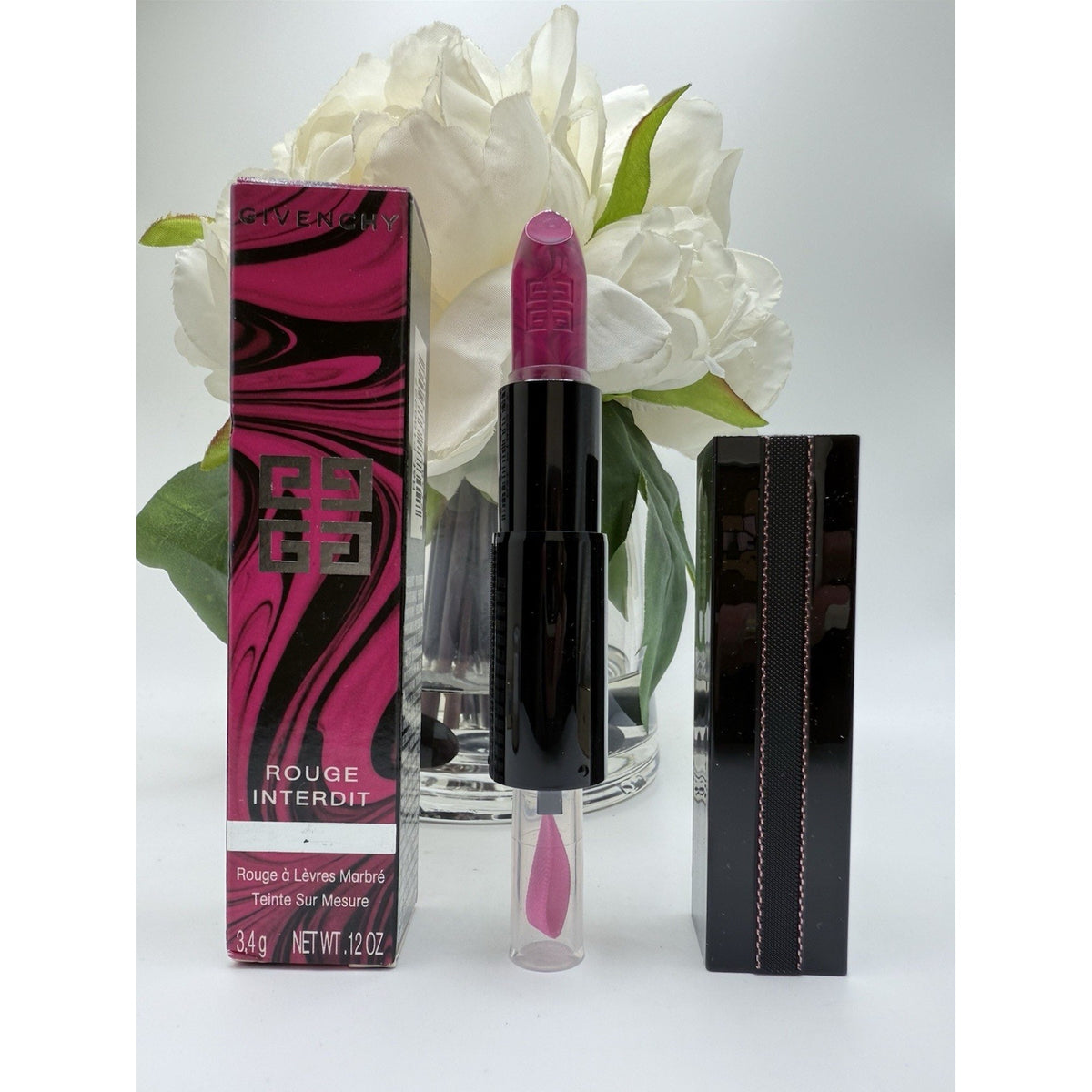 Givenchy Rouge Interdit Marbled Lipstick 27 Rose Revelateur 3.4g