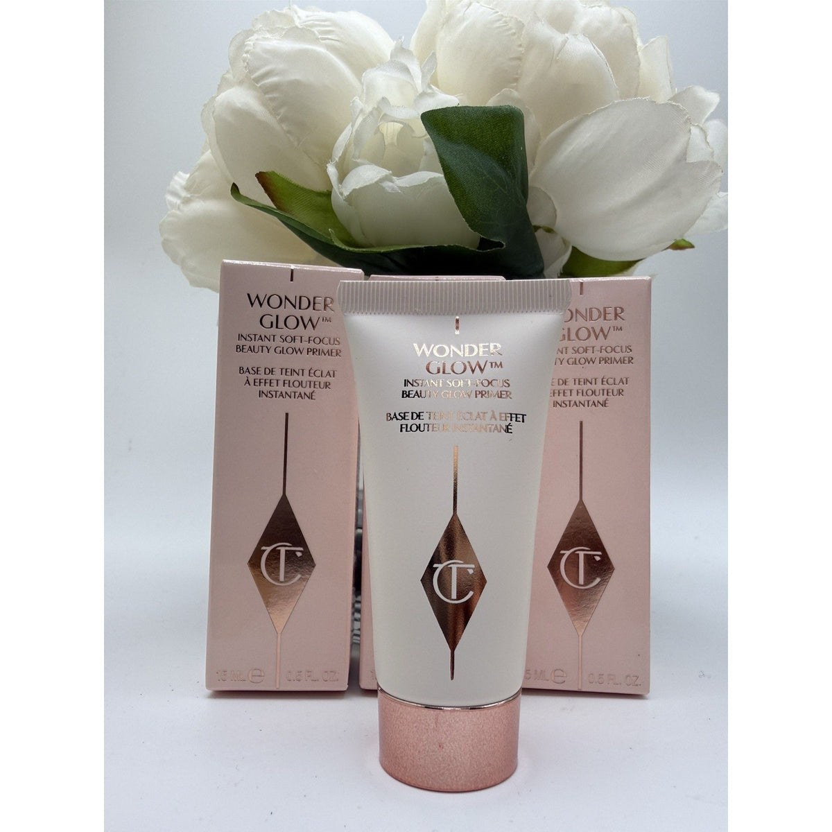 3 Charlotte Tilbury Wonder Glow Instant Soft-focus Beauty Primer 0.5 Oz Each