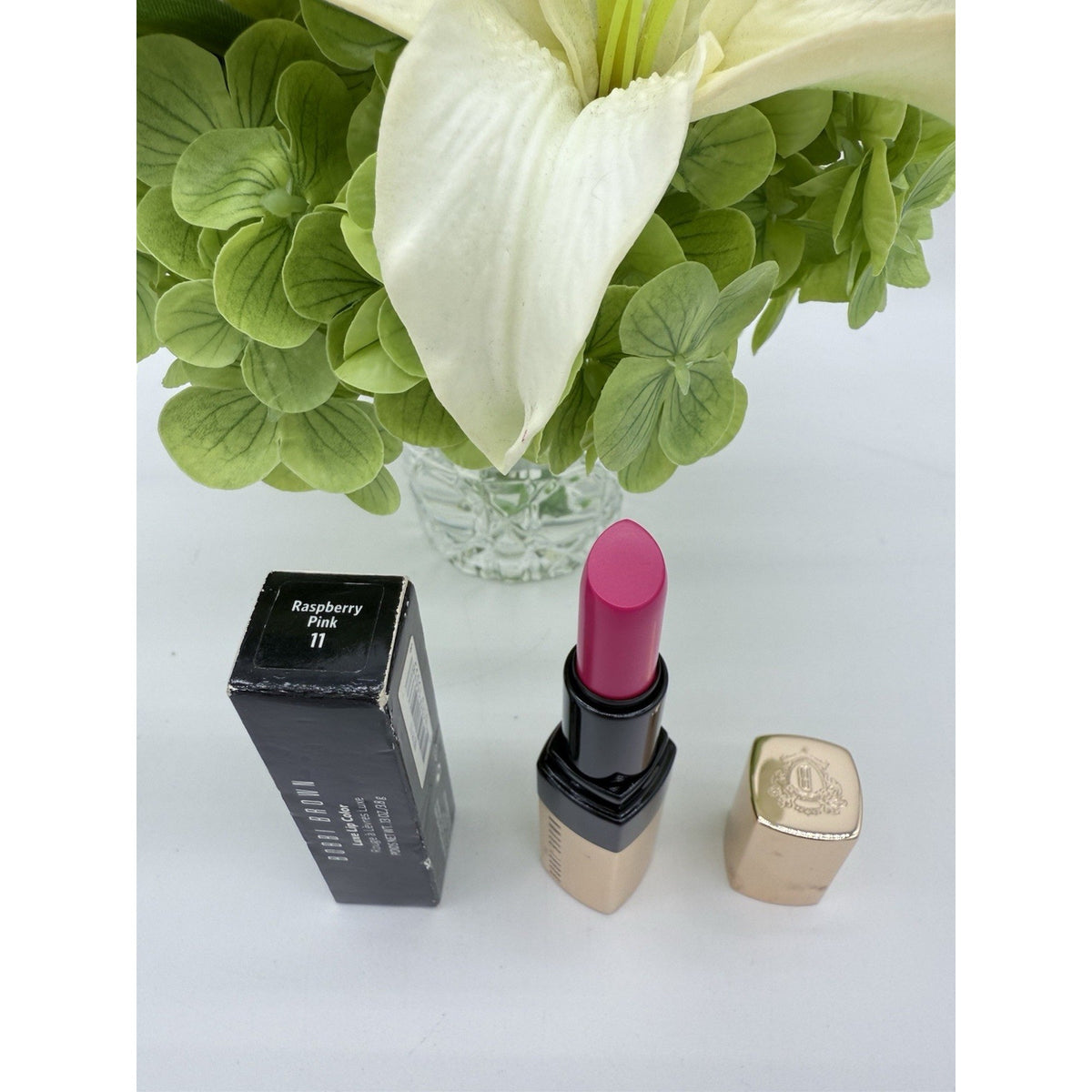 Bobbi Brown Luxe Lip Color 11 Raspberry pink .12 oz./3.5g Damage Box