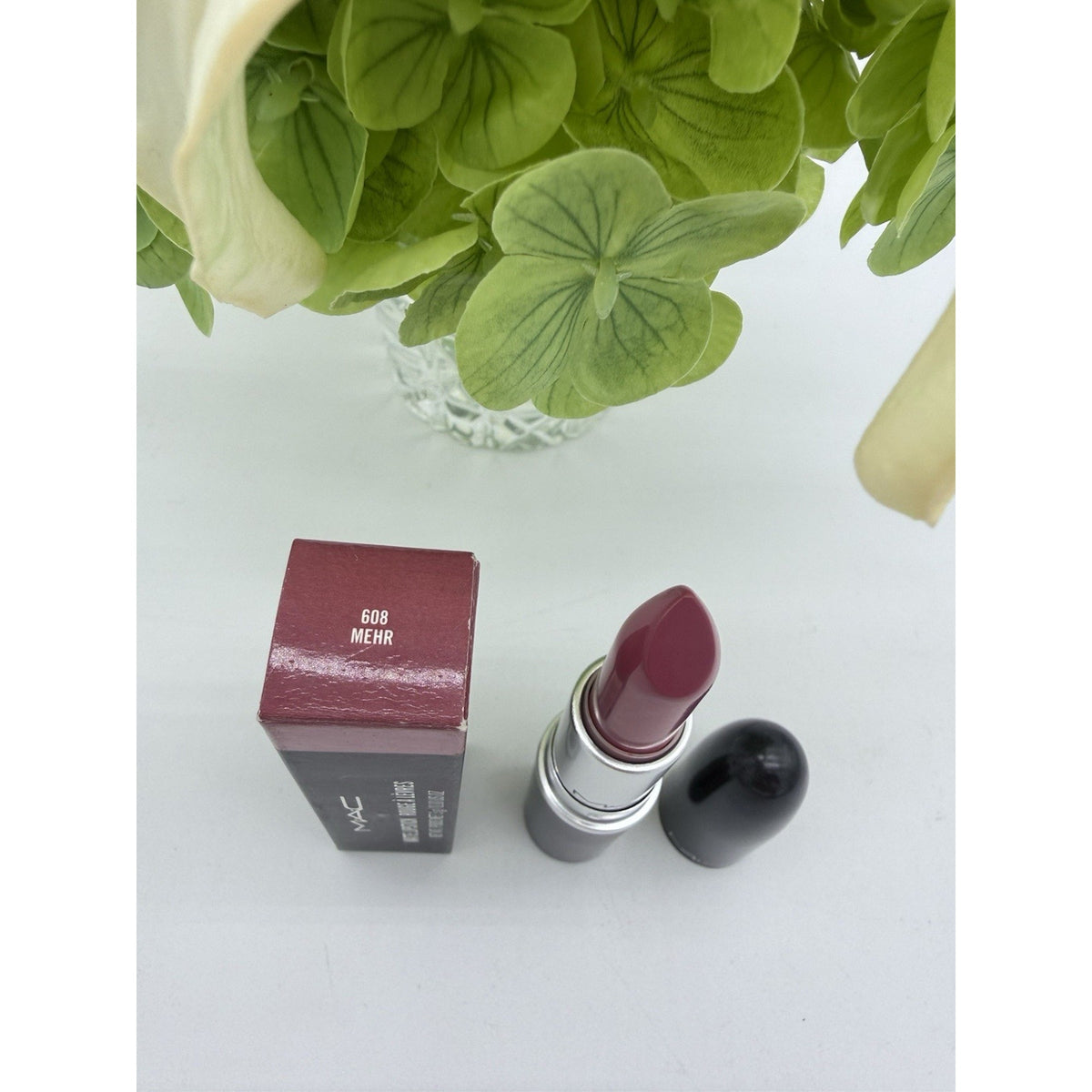 Mac Matte Lipstick 608 MEHR Full Size 0.10 oz / 3g