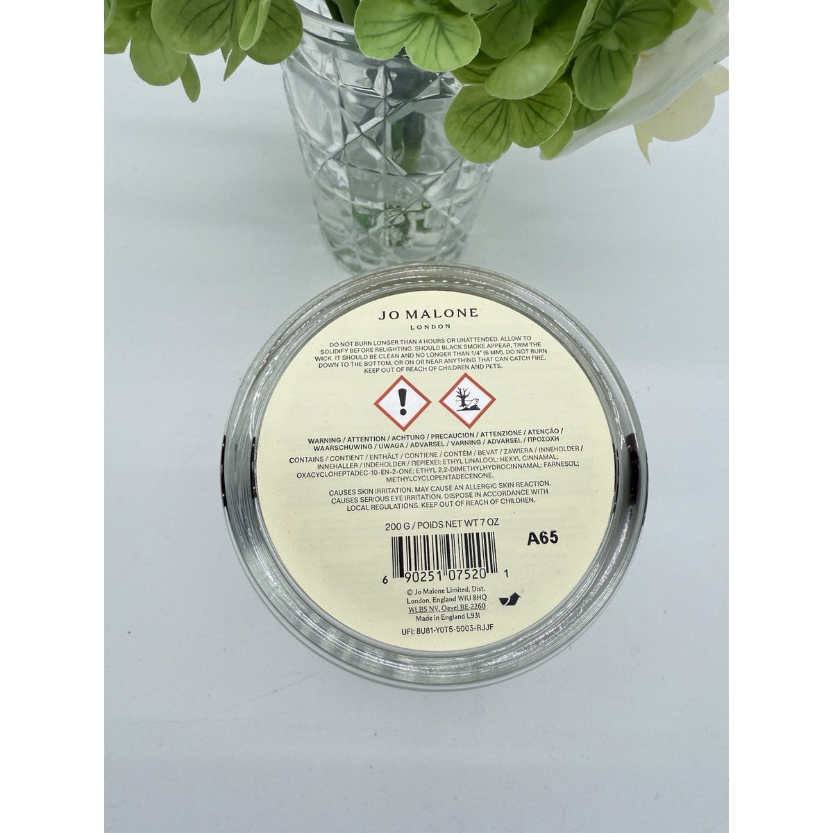 Jo Malone WILD BLUEBELL Scented Candle Full Size 2.5 In / 200 g
