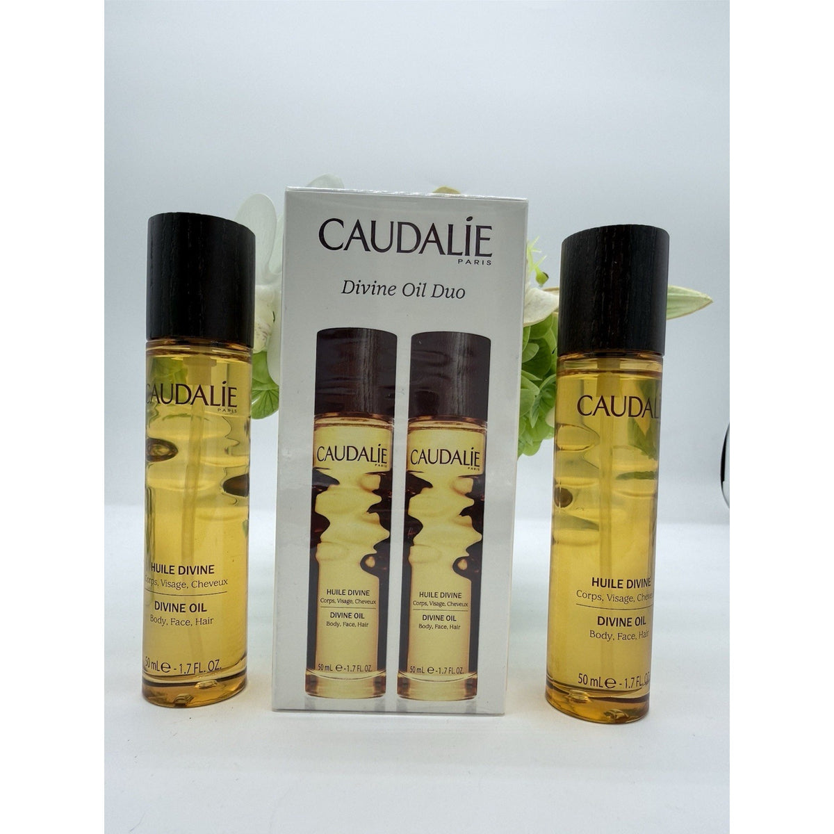 Caudalie Huile Divine Oil Duo 1.7 Oz /50 mL Body, Face, Hair Discontinued Sealed