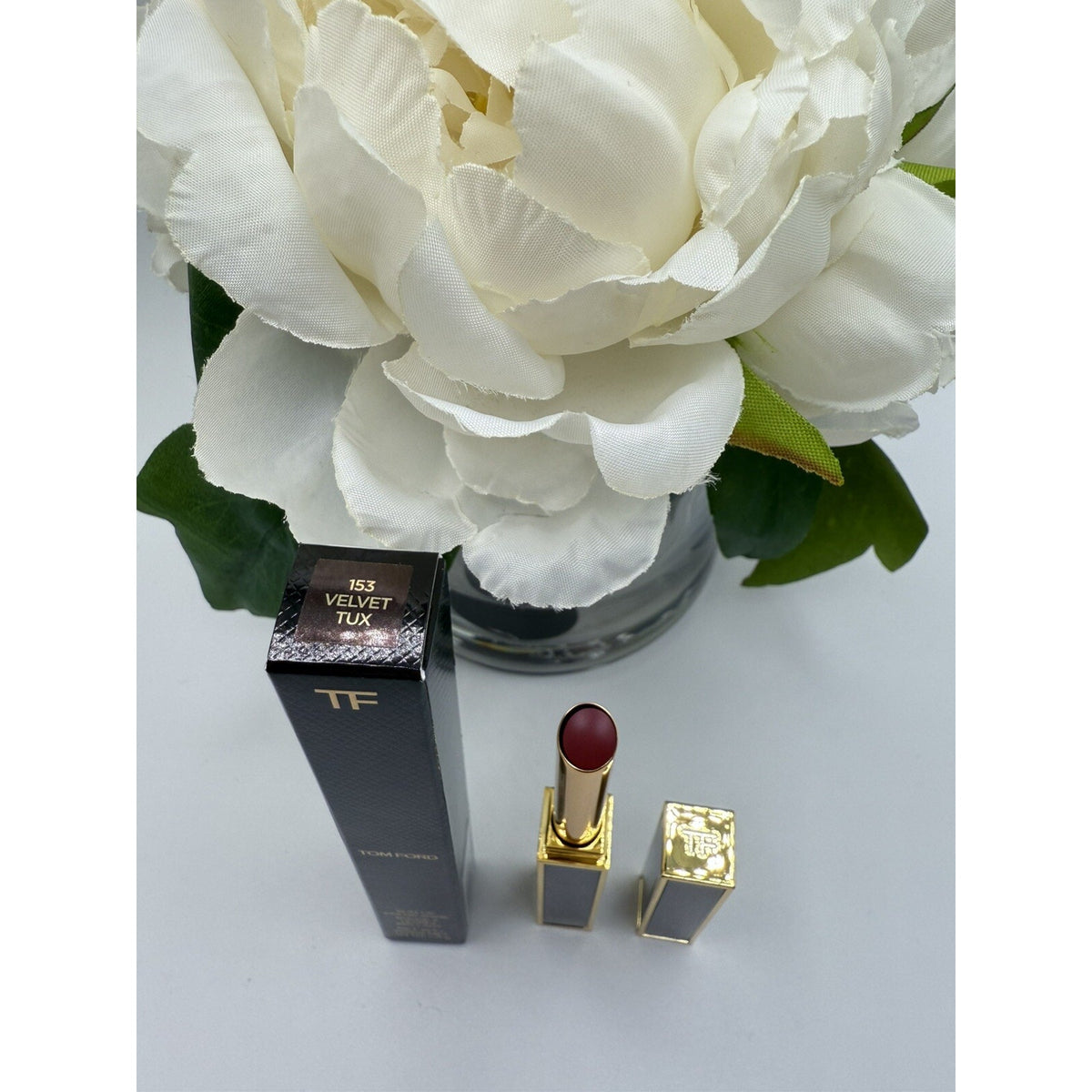Tom Ford Slim Lip Color Shine Lipstick 153 Velvet Tux .03oz/.9g NIB