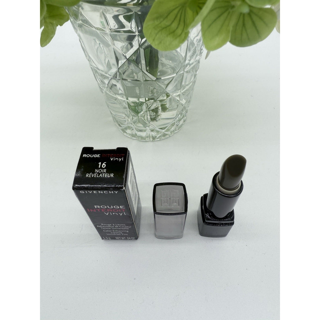 GIVENCHY GLOSS INTERDIT VINYL LIPSTICK 16 NOIR Revelateur 0.08 oz Mini Size