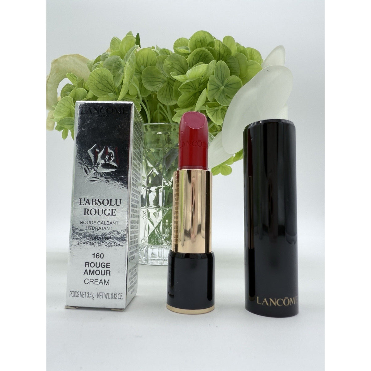 Lancome L'Absolu Rouge Hydrating Shaping Lipcolor 160 Rouge Amour 3.4g / .12oz