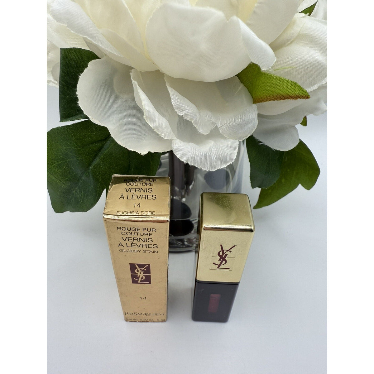 Yves Saint Laurent VERNIS A LEVRES GLOSSY STAIN 14-FUCHSIA DORE 6ml
