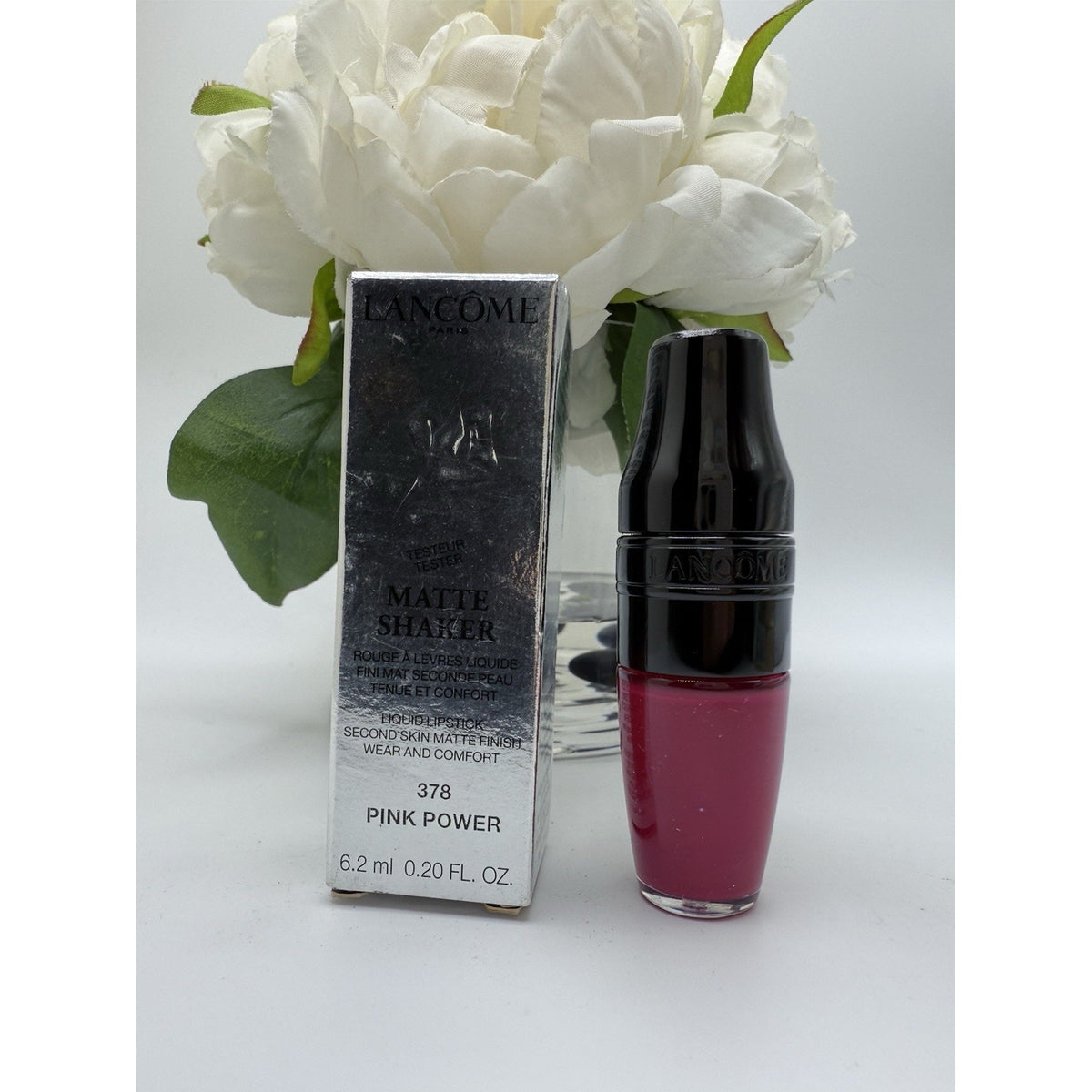 Lancome Matte Shaker Liquid Lipstick 378 Pink Power Full size 6.2 ml