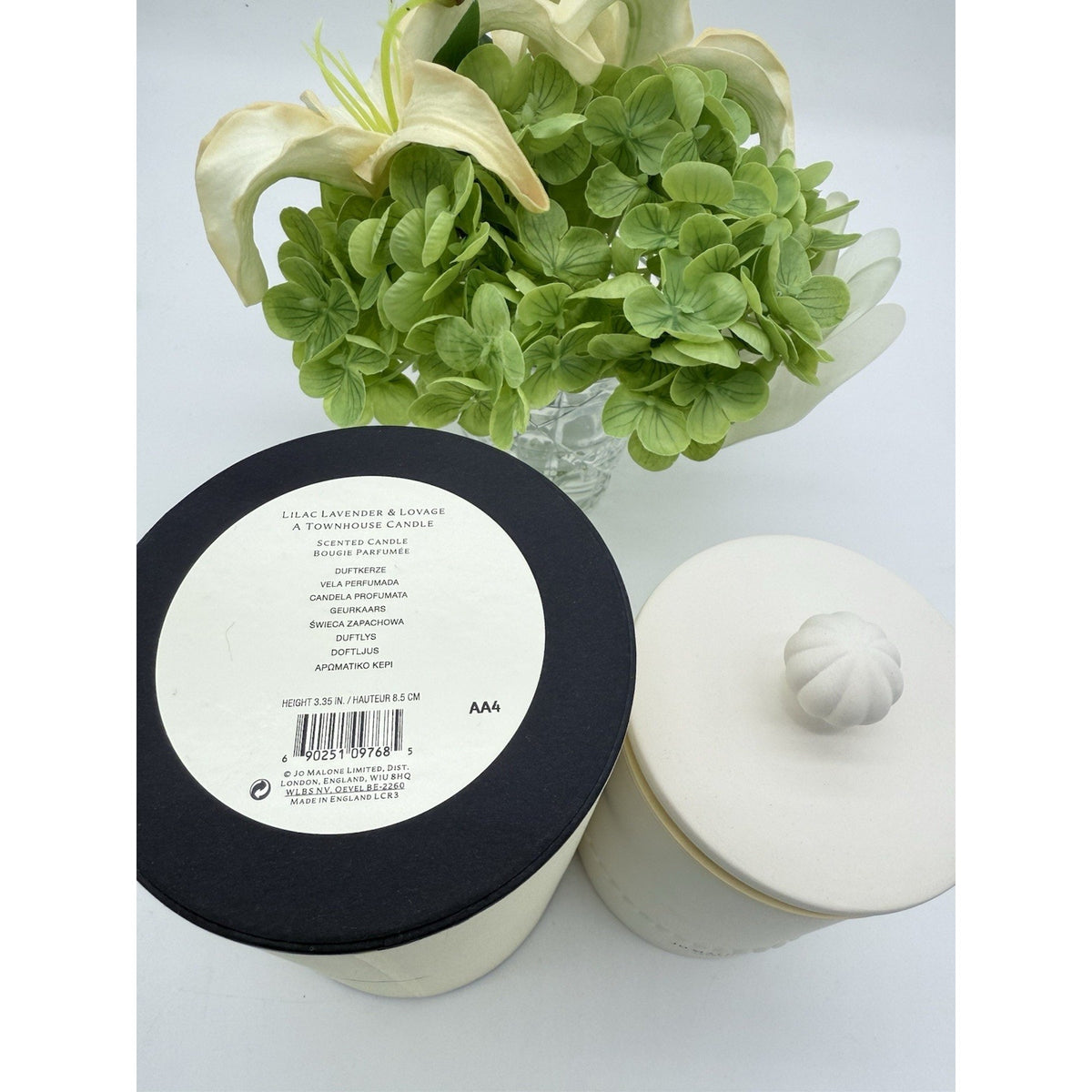Jo Malone Lilac Lavender Lovage Perfume Scented Candle Gift Box 3.35in