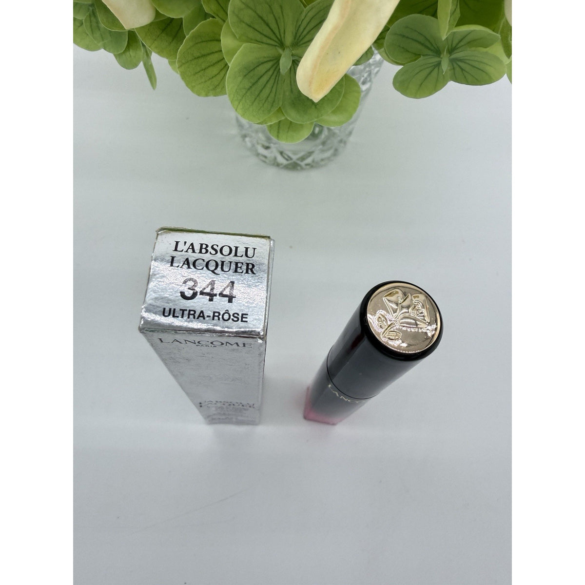 LANCOME L’ABSOLU LACQUER Shine & Color Longwear Lip Color 344 ULTRA ROSE 8ml