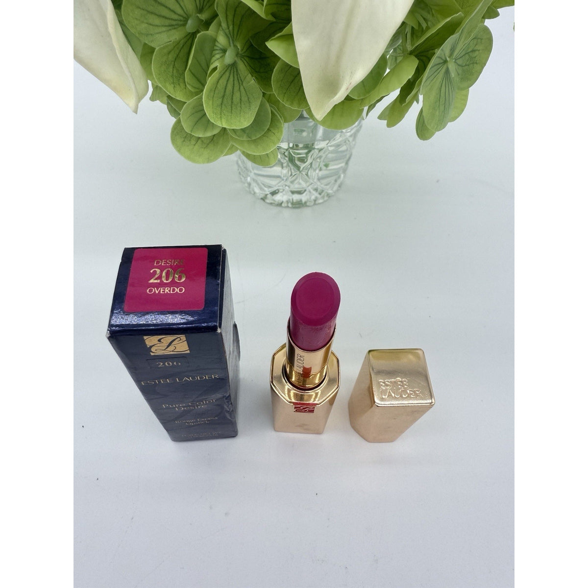ESTEE LAUDER Pure Color Desire Rouge Excess Lipstick 206 Overdo Full Size 0.1oz