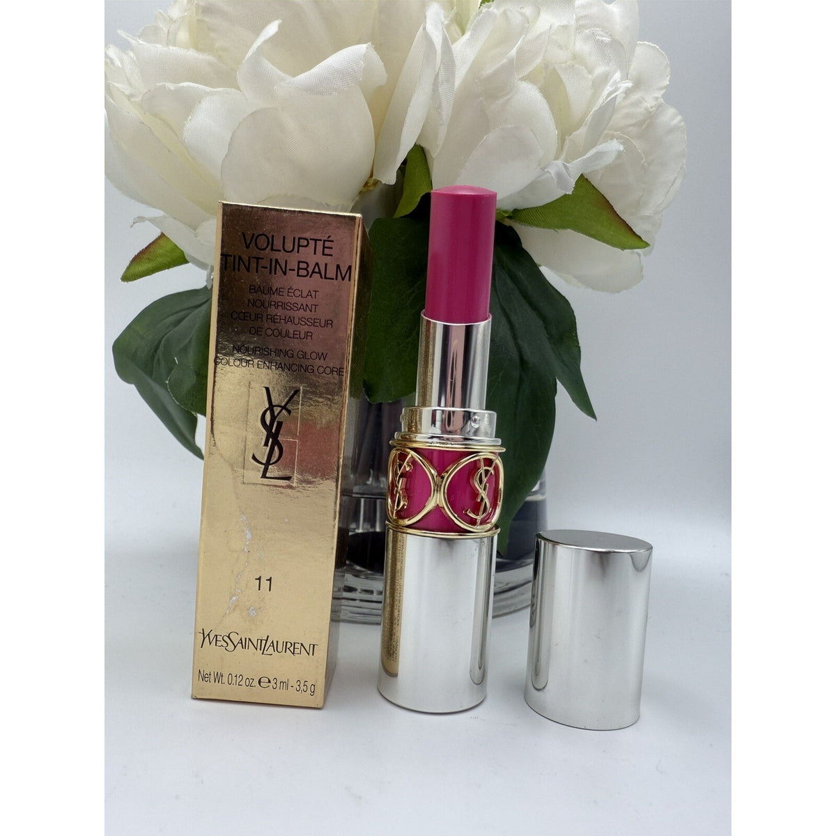 YSL Yves Saint Laurent Volupte Tint In Balm 11 Play Me Fuchsia 0.12 oz / 3.5g
