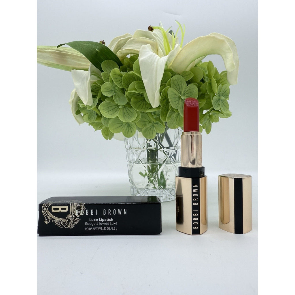 Bobbi Brown Luxe Lipstick Metro Red 801 Full Size .12oz / 3.5g
