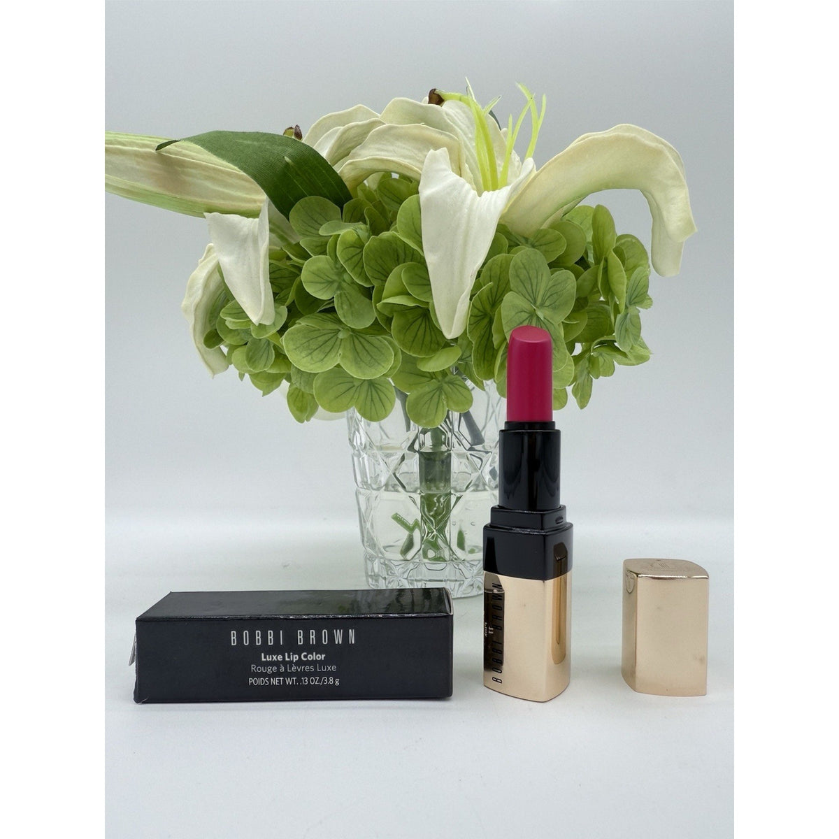 Bobbi Brown Luxe Lip Color 11 Raspberry pink .12 oz./3.5g Damage Box