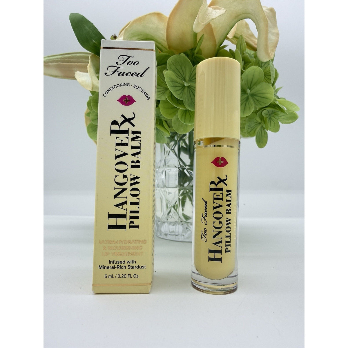 Too Faced Hangover Pillow Balm Ultra-Hydrating Lip Treatment BANANA KISS .20 oz