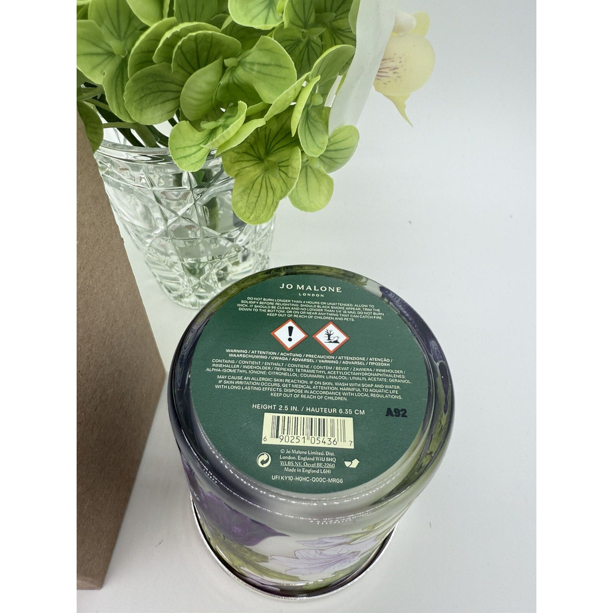Jo Malone Iris & Lady Moore Charity Scented Candle Height 2.5 In / 6.35cm