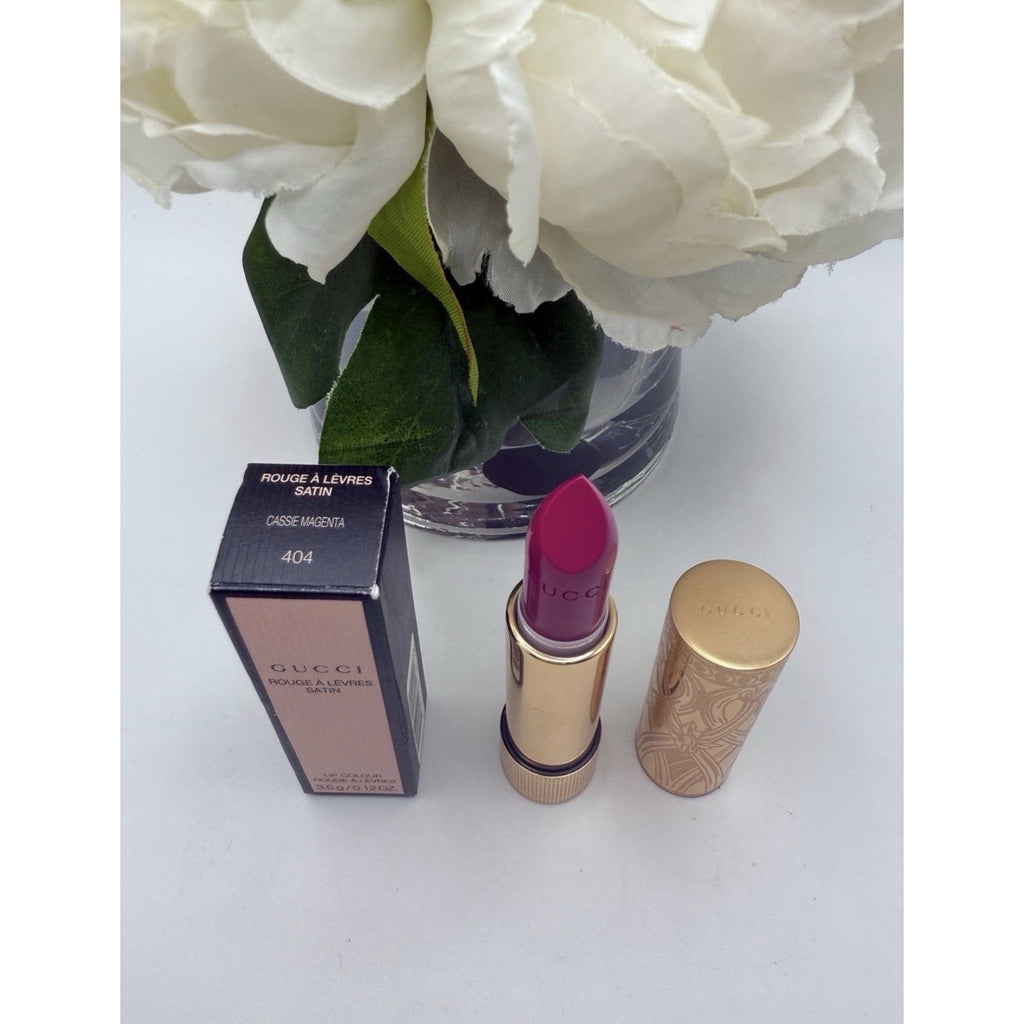 GUCCI Rouge A Levers Satin Lip Colour 404 Cassie Magenta 3.5g / .12oz