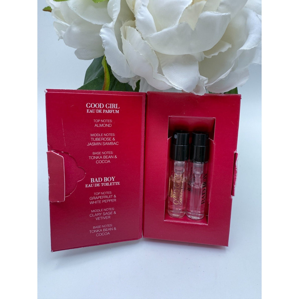 Carolina Herrera Sample Duo Good Girl & Bad Boy EDP Sprays 1.5ml each - New