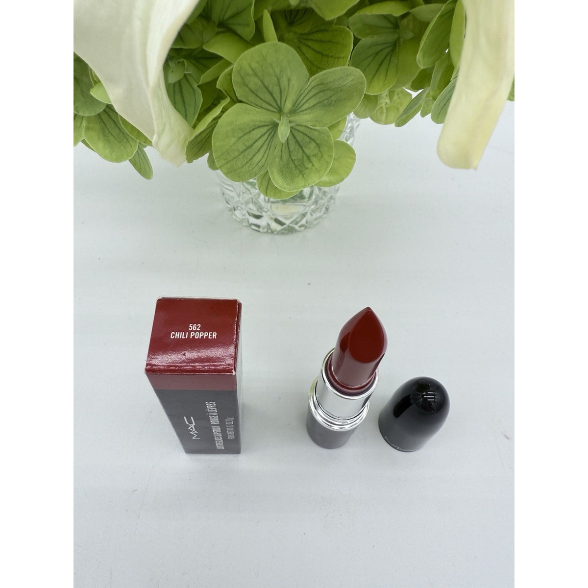 MAC Lustreglass Lipstick 562 Chili Popper 0.1oz / 3g