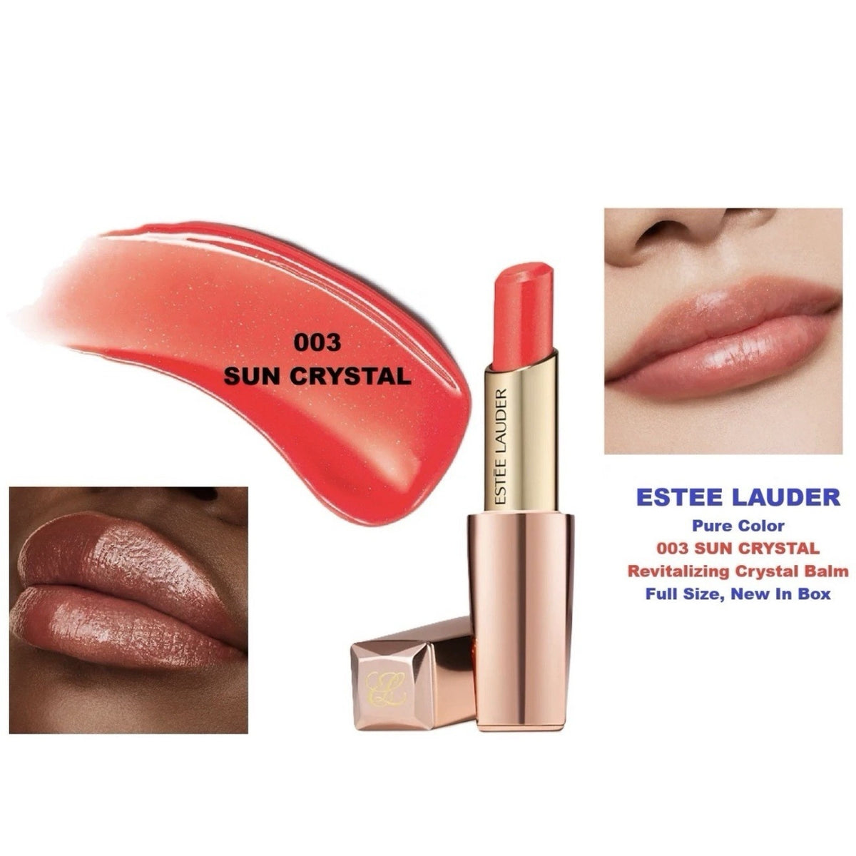 Estee Lauder Pure Color Revitalizing Crystal Balm 003 SUN CRYSTAL 0.11 OZ