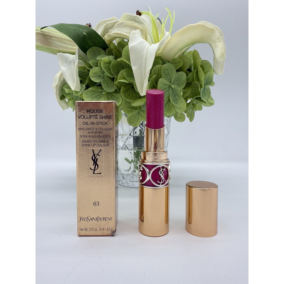 Yves Saint Laurent Rouge Volupte Shine Oil-In-Stick 63 EFFERVESCENT FUCHSIA