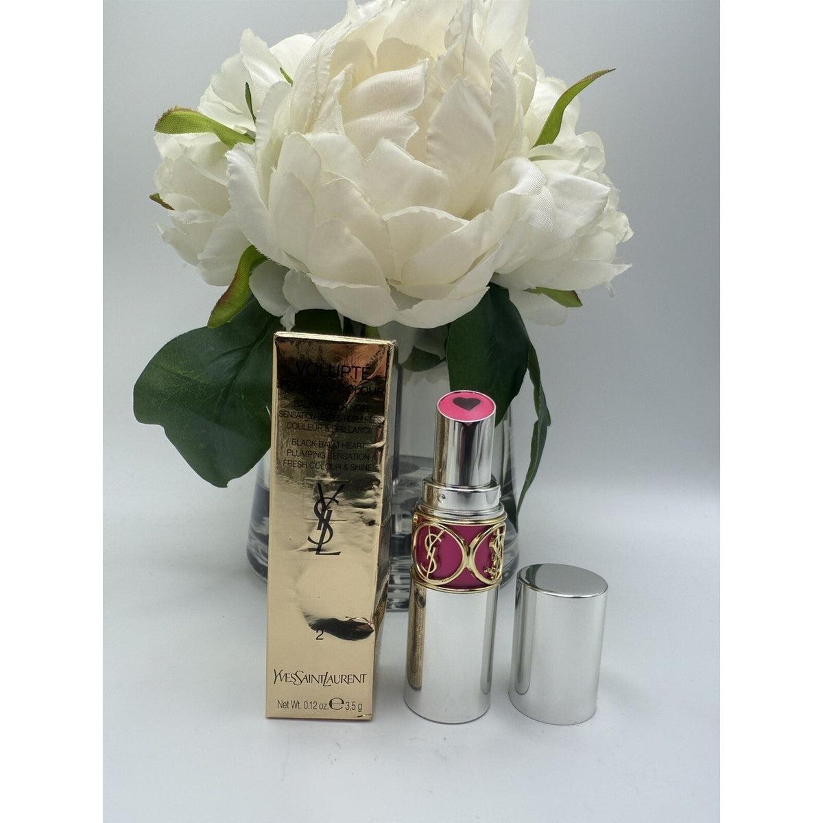 YVES SAINT LAURENT YSL Volupte Plump-in-colour 2 DAZZLING FUCHSIA 0.12oz / 3.5g