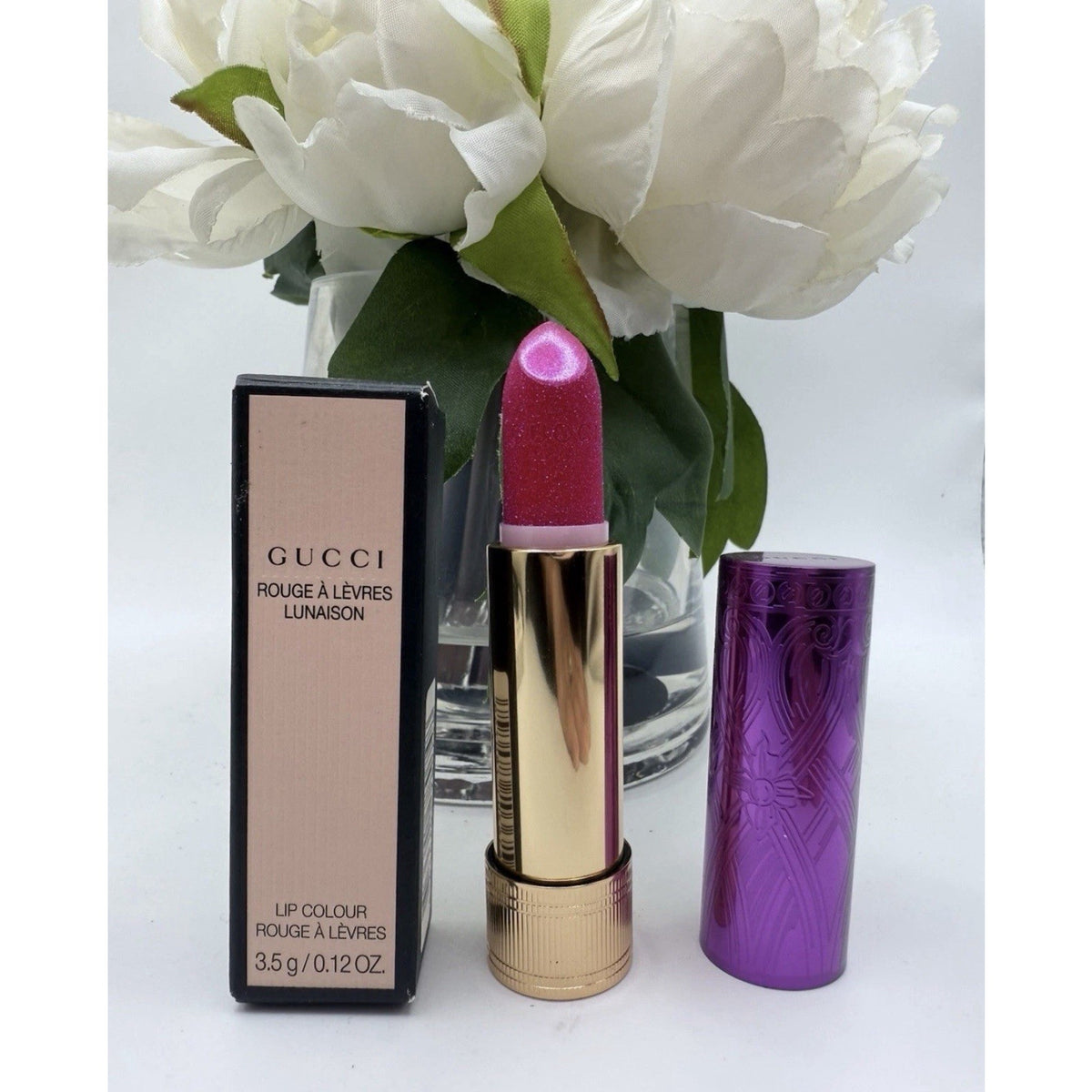 Gucci Lipstick 402 Valentine Fuchsia Lunaison 3.5g / 0.12oz New