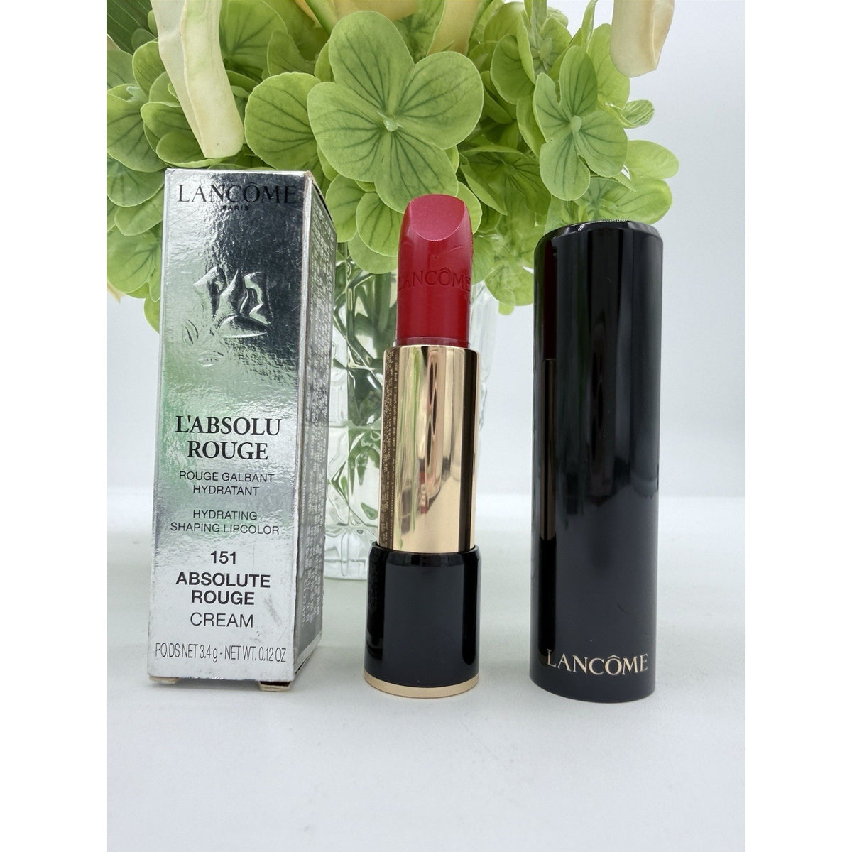 Lancome L’Absolu Rouge Lipstick 151 Absolute Rouge Cream 3.4g / .12oz